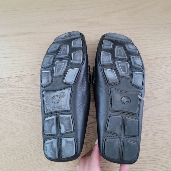 🖤GUCCI GG MARMONT BLACK LEATHER LOAFER - Picture 10 of 11